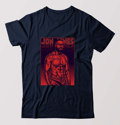 jon jones UFC T-Shirt for Men-Navy Blue-Ektarfa.online