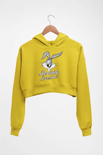 Load image into Gallery viewer, bugs bunny Crop HOODIE FOR WOMEN-Mustard Yellow-Ektarfa.online
