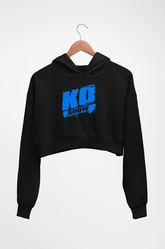 WWE KEVIN OWENS Crop HOODIE FOR WOMEN-Black-Ektarfa.online