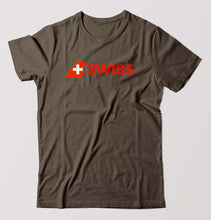 Load image into Gallery viewer, swiss T-Shirt for Men-Olive Green-Ektarfa.online
