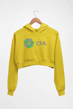 Load image into Gallery viewer, CFA Crop HOODIE FOR WOMEN-Mustard Yellow-Ektarfa.online
