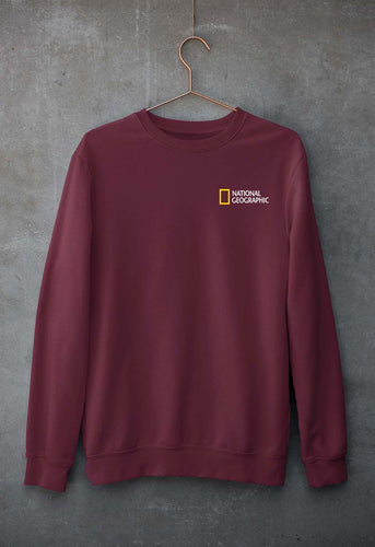 National Geographic Sweatshirt for Men/Women-Maroon-Ektarfa.online