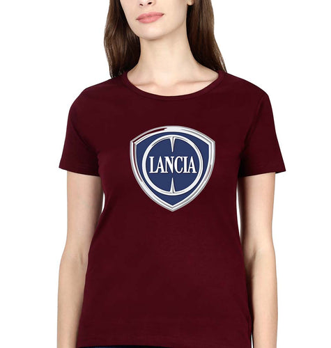 Lancia T-Shirt for Women-Maroon-Ektarfa.online