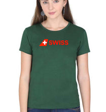 Load image into Gallery viewer, swiss T-Shirt for Women-Dark Green-Ektarfa.online
