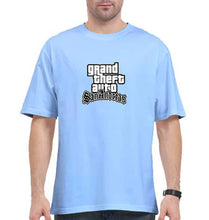 Load image into Gallery viewer, GTA San Oversized T-Shirt for Men-Baby Blue-Ektarfa.online
