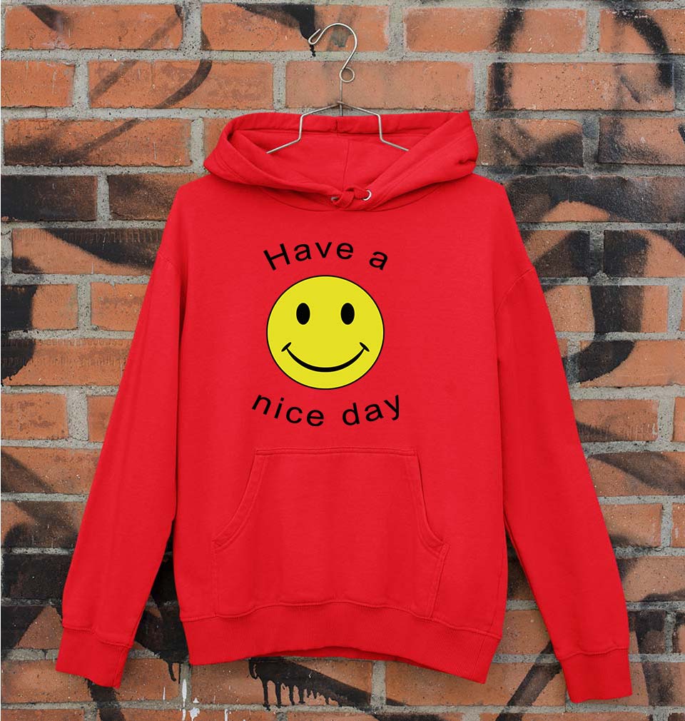 Nice Day Emoji Unisex Hoodie for Men/Women-Red-Ektarfa.online