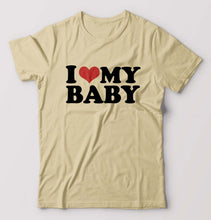 Load image into Gallery viewer, I LOVE MY BABY T-Shirt for Men-Beige-Ektarfa.online
