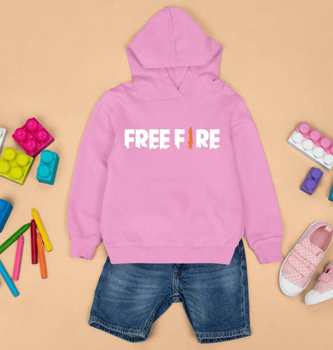 free fire Kids Hoodie for Boy/Girl-Light Baby Pink-Ektarfa.online