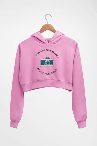 Life Photography Crop HOODIE FOR WOMEN-Light Baby Pink-Ektarfa.online