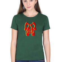 Load image into Gallery viewer, Deftones Skull T-Shirt for Women-Dark Green-Ektarfa.online
