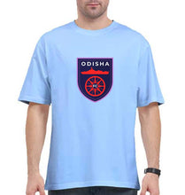 Load image into Gallery viewer, Odisha FC Oversized T-Shirt for Men-Baby Blue-Ektarfa.online
