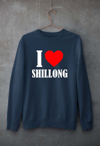 i love shillong Unisex Sweatshirt for Men/Women-Navy Blue-Ektarfa.online
