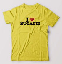 Load image into Gallery viewer, I LOVE BUGATTI T-Shirt for Men-Yellow-Ektarfa.online
