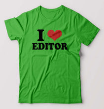 Load image into Gallery viewer, I LOVE EDITOR T-Shirt for Men-flag green-Ektarfa.online
