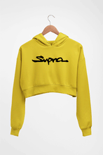 Load image into Gallery viewer, Supra Crop HOODIE FOR WOMEN-Mustard Yellow-Ektarfa.online
