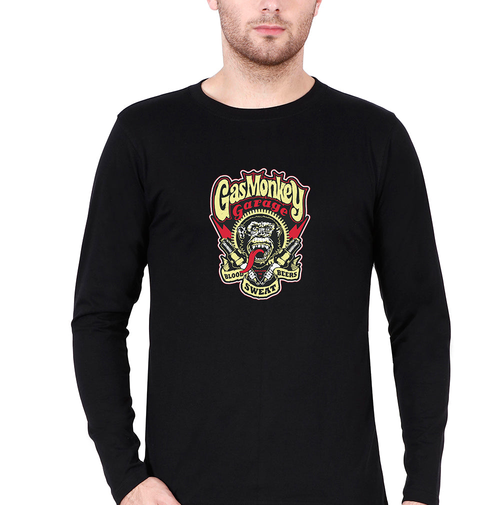 Gas Monkey Full Sleeves T-Shirt for Men-Black-Ektarfa.online
