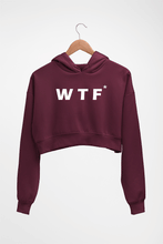 Load image into Gallery viewer, WTF Crop HOODIE FOR WOMEN-Maroon-Ektarfa.online
