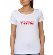 Load image into Gallery viewer, acknowledge the bloodline T-Shirt for Women-White-Ektarfa.online

