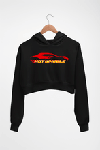Load image into Gallery viewer, hotwheelz Crop HOODIE FOR WOMEN-Black-Ektarfa.online
