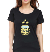 Load image into Gallery viewer, Argentina Football T-Shirt for Women-Black-Ektarfa.online
