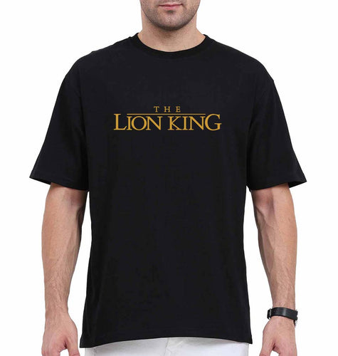 The loin king Oversized T-Shirt for Men-Black-Ektarfa.online