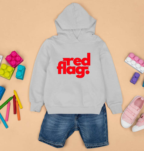 Red Flag Kids Hoodie for Boy/Girl-Grey-Ektarfa.online
