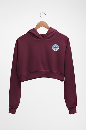 Mumbai Fc Crop HOODIE FOR WOMEN-Maroon-Ektarfa.online