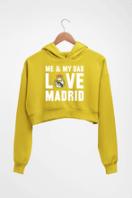 Load image into Gallery viewer, Love Real Madrid Crop HOODIE FOR WOMEN-Mustard Yellow-Ektarfa.online
