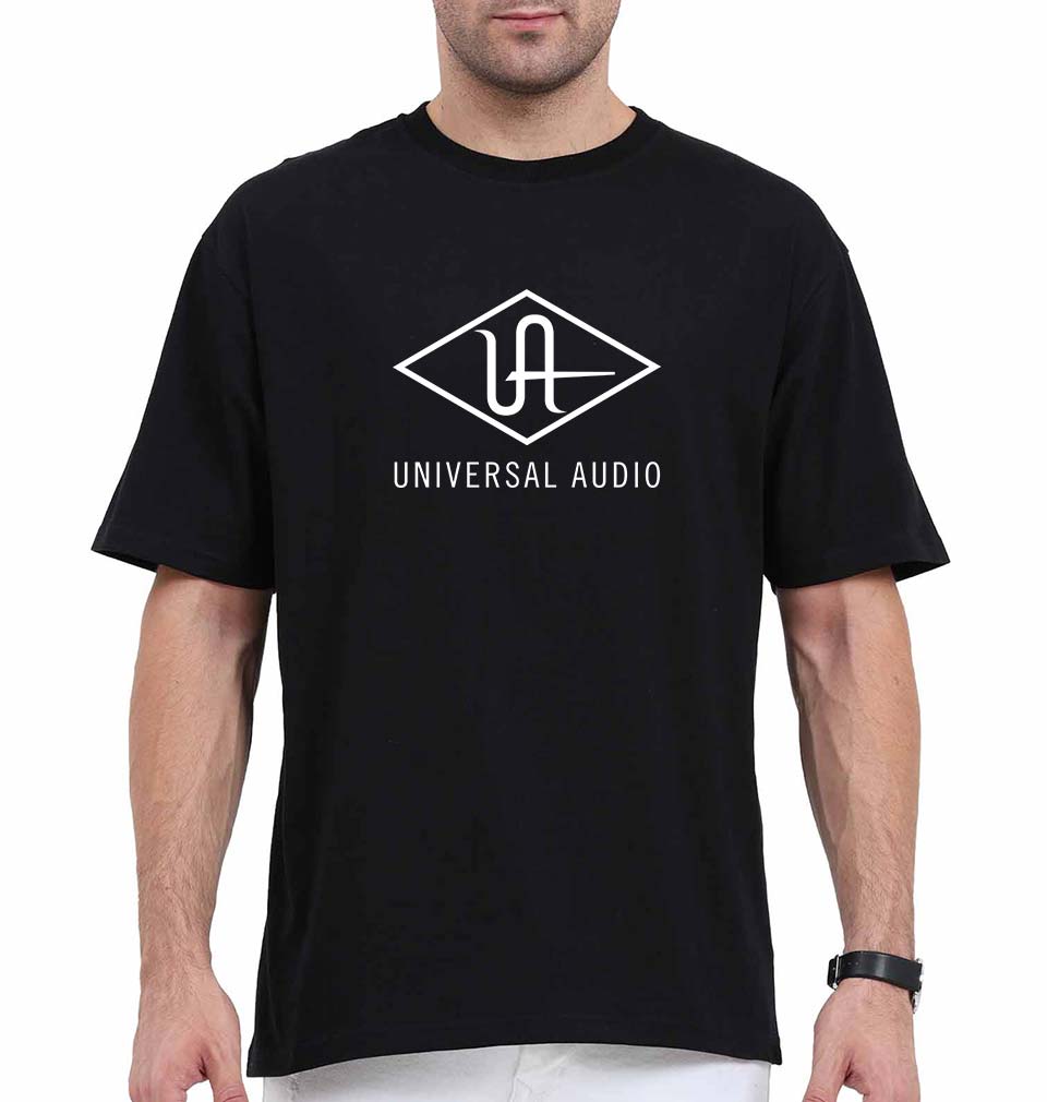universal audio Oversized T-Shirt for Men-Black-Ektarfa.online