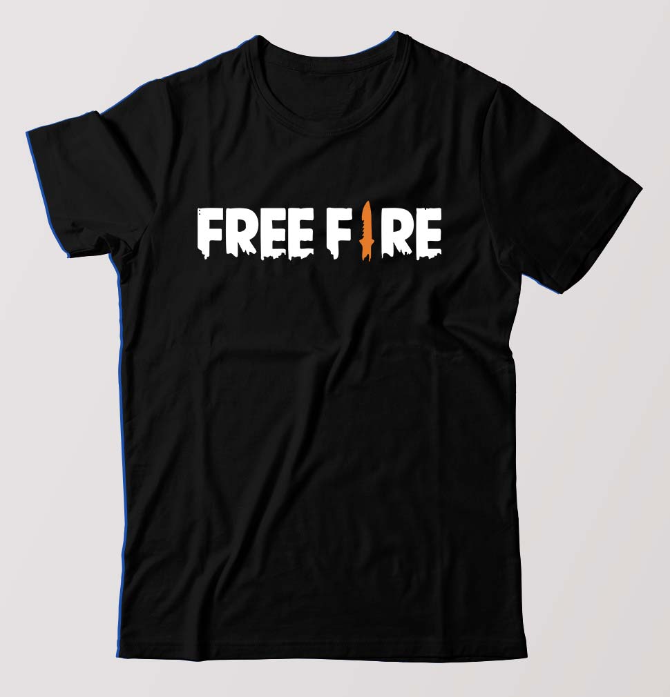 free fire T-Shirt for Men-Black-Ektarfa.online