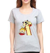 Load image into Gallery viewer, calvin hobbes T-Shirt for Women-Grey Melange-Ektarfa.online
