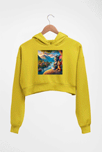 Load image into Gallery viewer, Tom and Jerry Crop HOODIE FOR WOMEN-Mustard Yellow-Ektarfa.online
