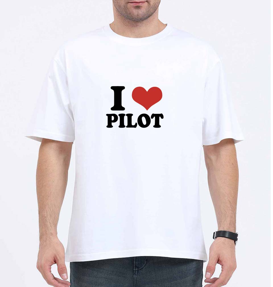 I LOVE PILOT Oversized T-Shirt for Men