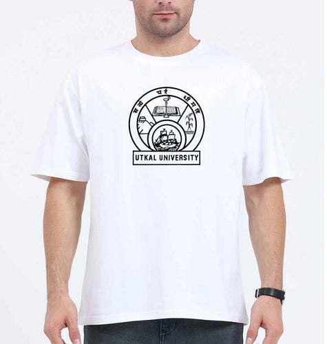 utkal university Oversized T-Shirt for Men-White-Ektarfa.online
