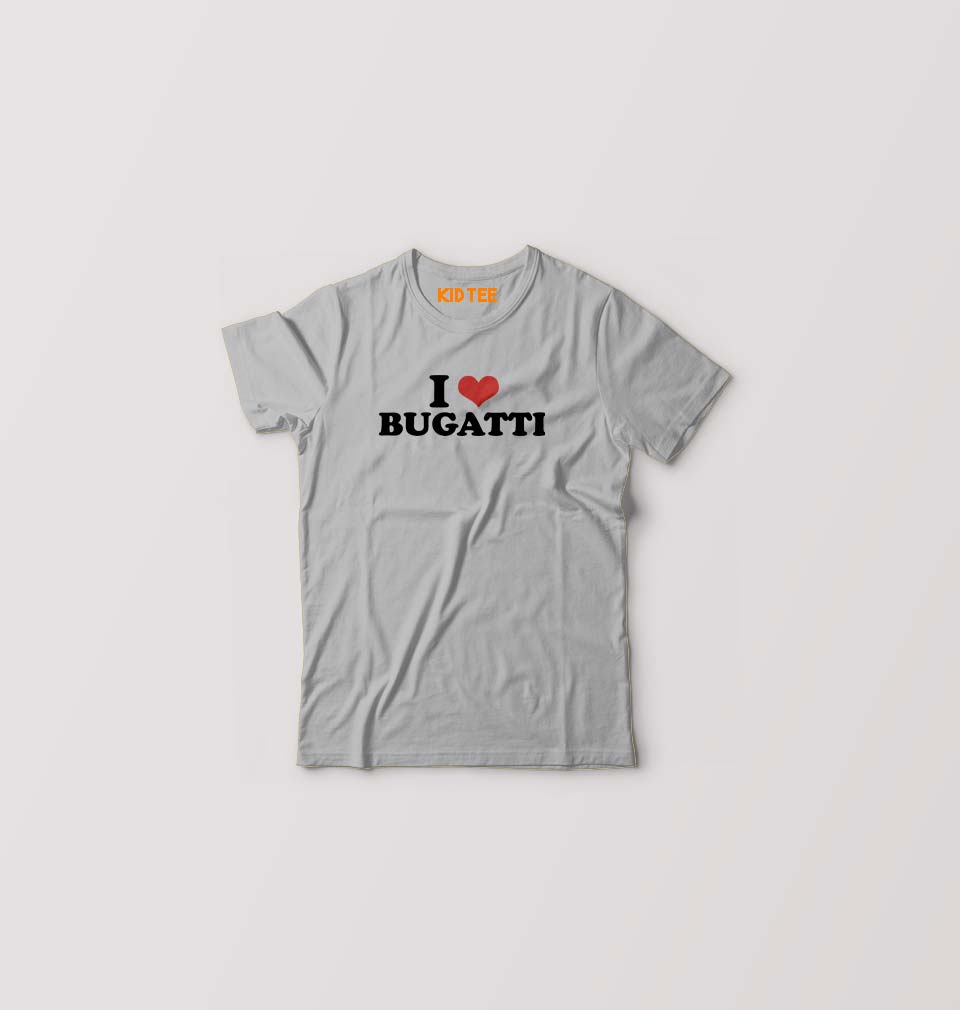 I LOVE BUGATTI T-Shirt for Boy/Girl-Grey-Ektarfa.online