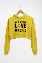 Load image into Gallery viewer, Love Real Madrid Crop HOODIE FOR WOMEN-Mustard Yellow-Ektarfa.online
