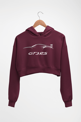 gt3 Crop HOODIE FOR WOMEN-Maroon-Ektarfa.online