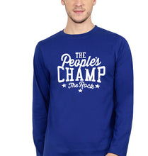 Load image into Gallery viewer, The Rock - The People&#39;s Champ Full Sleeves T-Shirt for Men-royal blue-Ektarfa.online
