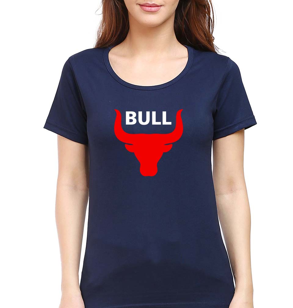 Bull T-Shirt for Women-Navy Blue-Ektarfa.online