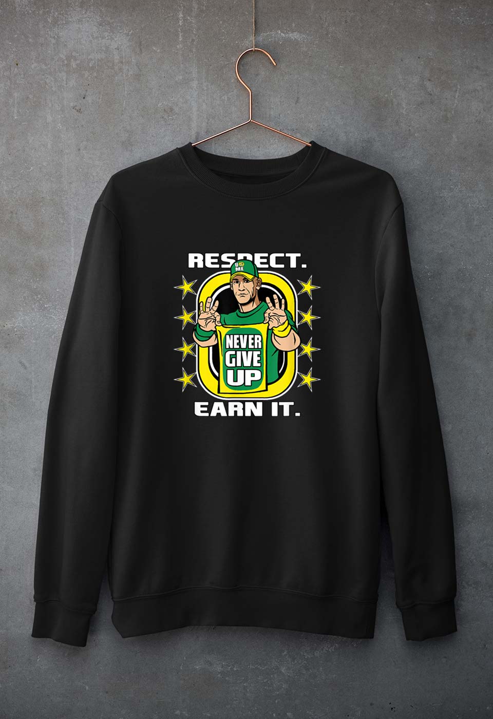 john cena never give up Unisex Sweatshirt for Men/Women-Black-Ektarfa.online