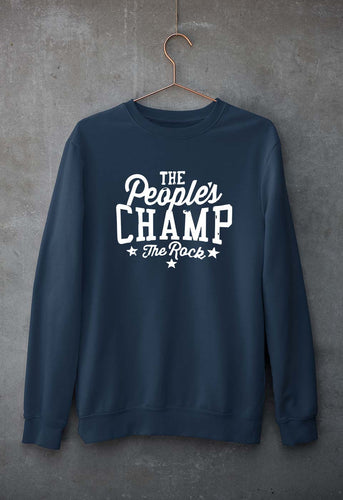 The Rock - The People's Champ Sweatshirt for Men/Women-Navy Blue-Ektarfa.online