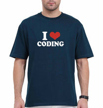 Load image into Gallery viewer, I Love Coding Oversized T-Shirt for Men

