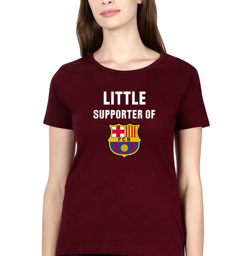 Little Supporter Barcelona T-Shirt for Women-Maroon-Ektarfa.online
