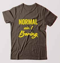 Load image into Gallery viewer, Normal Ain&#39;t Boring T-Shirt for Men-Olive Green-Ektarfa.online

