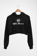 Load image into Gallery viewer, Alfa Romeo Crop HOODIE FOR WOMEN-Black-Ektarfa.online
