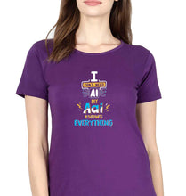 Load image into Gallery viewer, Artificial intelligence (AI) Aai T-Shirt for Women-Purple-Ektarfa.online
