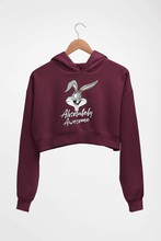 Load image into Gallery viewer, bugs bunny Crop HOODIE FOR WOMEN-Maroon-Ektarfa.online
