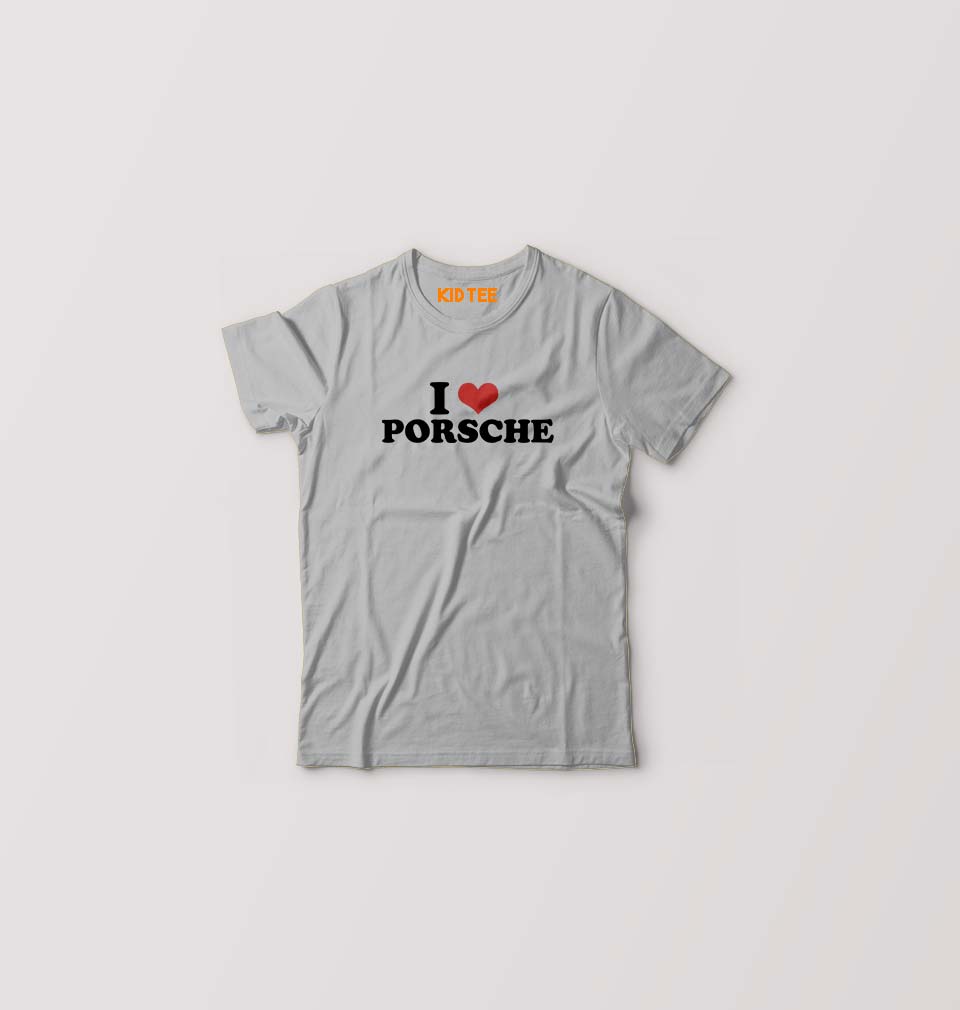 I LOVE PORSCHE T-Shirt for Boy/Girl-Grey-Ektarfa.online