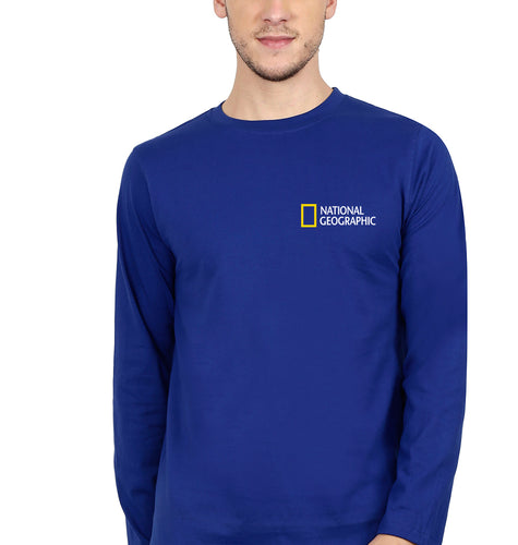 National Geographic Full Sleeves T-Shirt for Men-royal blue-Ektarfa.online