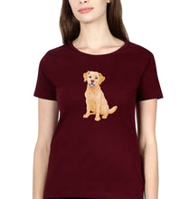 Load image into Gallery viewer, golden retreiver T-Shirt for Women-Maroon-Ektarfa.online
